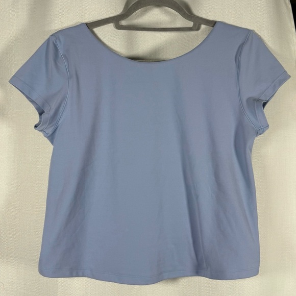 Offline by Aerie Baby Blue Low Back Cap Sleeve Crop Top XL - Picture 7 of 7
